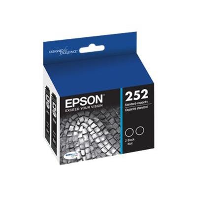 Epson T252120 D2 DURABrite Ultra 2 pack black original ink cartridge for WorkForce WF 3620 WF 3640 WF 7110 WF 7610 WF 7620 WorkForce Pro WF 5620