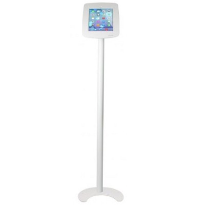 Elevate Aloft Floor Standing Kiosk with Lockable Enclosure and Tilt/Rotate Functionality for iPad Air 4th/3rd/2nd Gen. (White)