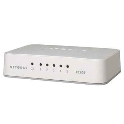 NetGear FS205 100PAS 5 Port Fast Ethernet Switch