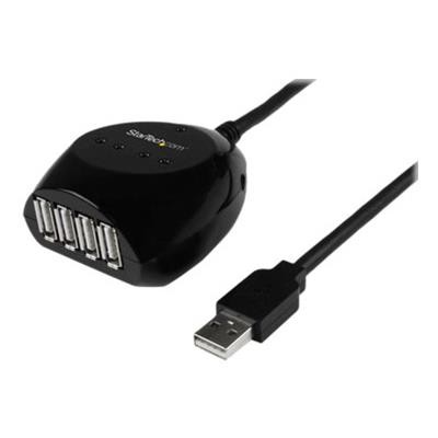 StarTech.com USB2EXT4P15M 15m USB 2.0 Active Cable with 4 Port Hub Hub 4 x USB 2.0 desktop