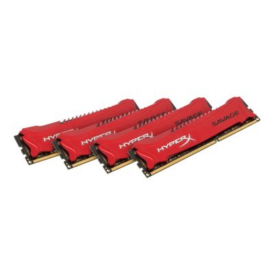 Kingston HX318C9SRK4 32 HyperX Savage DDR3 32 GB 4 x 8 GB DIMM 240 pin 1866 MHz PC3 14900 CL9 1.5 V unbuffered non ECC red