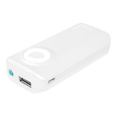Urban Factory BAT55UF Emergency Battery Power bank 5600 mAh 2.1 A USB power only on cable Micro USB 30 pin Apple mini USB white