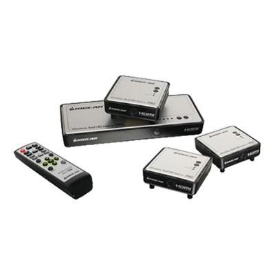 Iogear GWHDMS52MBK3 Long Range Wireless 5 x 2 HDMI Matrix PRO - Wireless video/audio extender - up to 197 ft - with 2x Additional Receiver GWHDRX01 Iogear GWHDMS52MBK3 Long Range Wireless 5 x 2 HDMI Matrix PRO - Wireless video/audio extender - up to 197 ft - with 2x Additional Receiver GWHDRX01