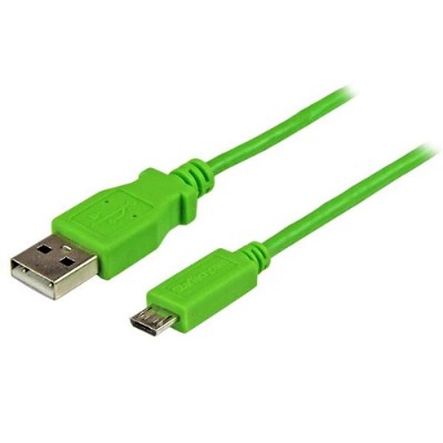 StarTech.com USBAUB1MGN 1m Green Mobile Charge Sync USB to Slim Micro USB Cable for Smartphones and Tablets A to Micro B