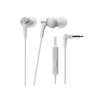 Audio - Technica ATH-CKR3ISWH SonicPro In-Ear Headphones with In-line Mic & Control - White Audio - Technica ATH-CKR3ISWH SonicPro In-Ear Headphones with In-line Mic & Control - White