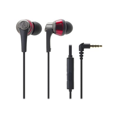 Audio - Technica ATH-CKR5ISRD SonicPro In-Ear Headphones with In-line Mic & Control - Red Audio - Technica ATH-CKR5ISRD SonicPro In-Ear Headphones with In-line Mic & Control - Red