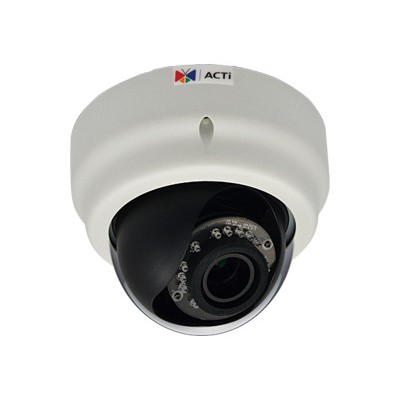 ACTi E62A E62A Network surveillance camera dome vandal proof color Day Night 5 MP 2048 x 1536 1080p fixed iris vari focal 1350 TVL audio