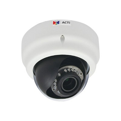 ACTi E65A E65A Network surveillance camera dome vandal proof color Day Night 3 MP 2048 x 1536 1080p fixed iris vari focal 1250 TVL audio