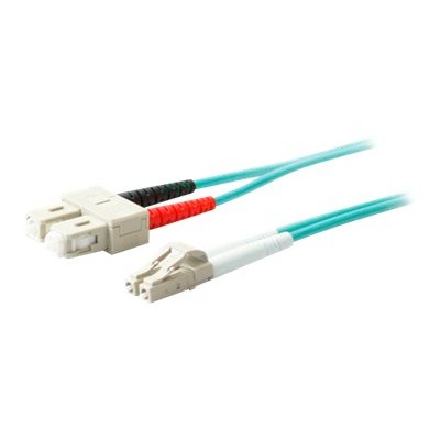 AddOn Computer Products ADD SC LC 15M5OM3 15m LC Male to SC Male Aqua OM3 Duplex LSZH LOMM Patch Cable