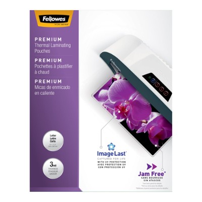Fellowes 5244101 200 pack clear Letter A Size 8.5 in x 11 in lamination pouches