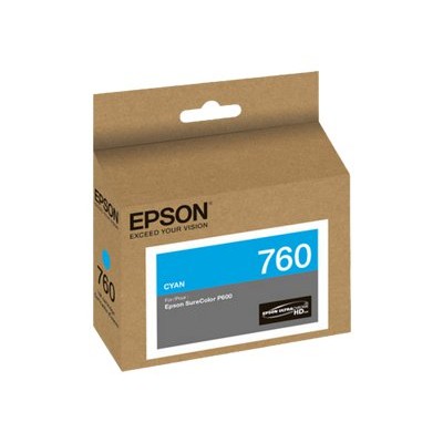 Epson T760220 760 1 pack 25.9 ml cyan original ink cartridge printing consumables for SureColor P600 SC P600