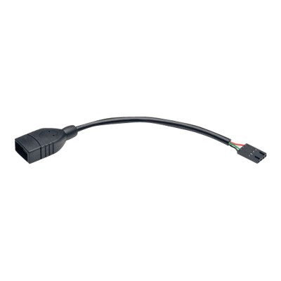 TrippLite U024-06N-IDC USB 2.0 A Female to USB Motherboard 4-PIN IDC Header Cable 6 IN TrippLite U024-06N-IDC USB 2.0 A Female to USB Motherboard 4-PIN IDC Header Cable 6 IN