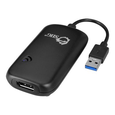 SIIG JU DP0111 S1 USB 3.0 to DisplayPort 4K Ultra HD Adapter External video adapter DisplayLink DL 5500 1 GB USB 3.0 DisplayPort black