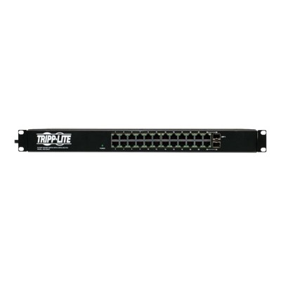 TrippLite NSU G24C2 24 Port Gigabit Ethernet Switch with 12 Outlet PDU 2 SFP Ports 1URM