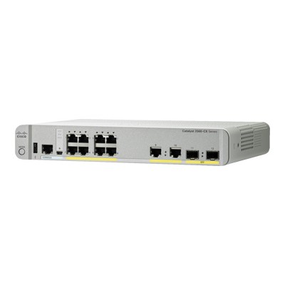 Cisco WS C3560CX 8TC S Catalyst 3560CX 8TC S Switch managed 8 x 10 100 1000 2 x combo Gigabit SFP desktop rack mountable DIN rail mountable wall mo