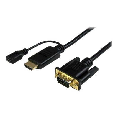StarTech.com HD2VGAMM6 6ft HDMI to VGA active converter cable HDMI to VGA adapter w built in 6 foot cable Black 1920x1200 1080p