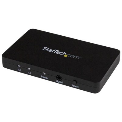 StarTech.com VS221HD4K Automatic Video Switch w/ Aluminum Housing and MHL Support - 4K 30Hz - Video/audio switch - 2 x HDMI - desktop - AC 100/230 V StarTech.com VS221HD4K Automatic Video Switch w/ Aluminum Housing and MHL Support - 4K 30Hz - Video/audio switch - 2 x HDMI - desktop - AC 100/230 V