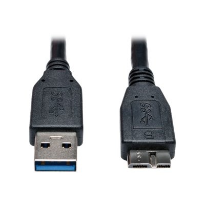TrippLite U326-001-BK USB 3.0 SuperSpeed Device Cable (A to Micro-B M/M) Black 1-ft. TrippLite U326-001-BK USB 3.0 SuperSpeed Device Cable (A to Micro-B M/M) Black 1-ft.