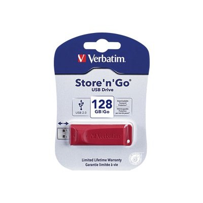 Verbatim 98525 Store 'n' Go - USB flash drive - 128 GB - USB 2.0 - red Verbatim 98525 Store 'n' Go - USB flash drive - 128 GB - USB 2.0 - red