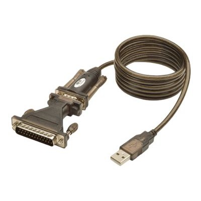 TrippLite U209-005-DB25 USB to RS232 Serial Adapter Cable USB-A to DB25 DB9 M/M 5' 5ft TrippLite U209-005-DB25 USB to RS232 Serial Adapter Cable USB-A to DB25 DB9 M/M 5' 5ft