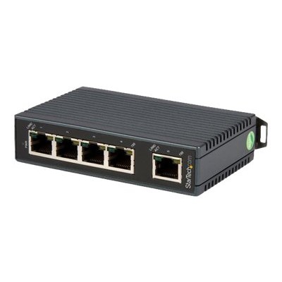 StarTech.com IES5102 5 Port Industrial Ethernet Switch DIN Rail Mount Fast 10 100 Unmanaged Network Switch IP30 rated Housing
