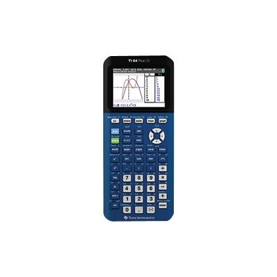 Texas Instruments 84PLCE TBL 1L1 G TI 84 Plus CE Graphing calculator USB 10 digits 2 exponents battery denim