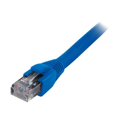 Comprehensive CAT6A 14BLU Patch cable RJ 45 M to RJ 45 M 14 ft STP CAT 6a IEEE 802.3af booted molded snagless blue