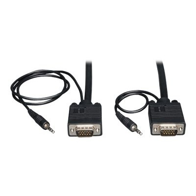 TrippLite P504-035 VGA Coax High Resolution Monitor Cable Audio HD15 3.5mm M/M 35ft TrippLite P504-035 VGA Coax High Resolution Monitor Cable Audio HD15 3.5mm M/M 35ft