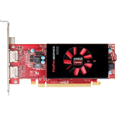 HP Inc. J3G91AT AMD FirePro W2100 Graphics card FirePro W2100 2 GB DDR3 PCIe 3.0 x8 low profile 2 x DisplayPort promo for Workstation Z440 Z640