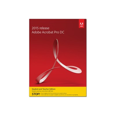 Adobe 65257401 Acrobat Pro DC 2015 Student and Teacher Edition Box pack 1 user academic DVD Win