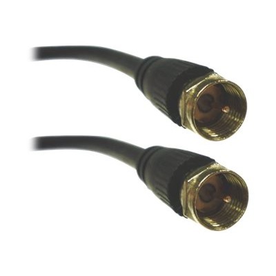 Professional Cable RG6F 12 Antenna cable F connector M to F connector M 12 ft black