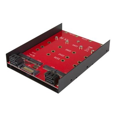 StarTech.com 35S24M2NGFF 4x M.2 SATA mounting adapter for 3.5in drive bay - mount four M.2 NGFF SATA-based SSDs into one 3.5” drive bay StarTech.com 35S24M2NGFF 4x M.2 SATA mounting adapter for 3.5in drive bay - mount four M.2 NGFF SATA-based SSDs into one 3.5” drive bay