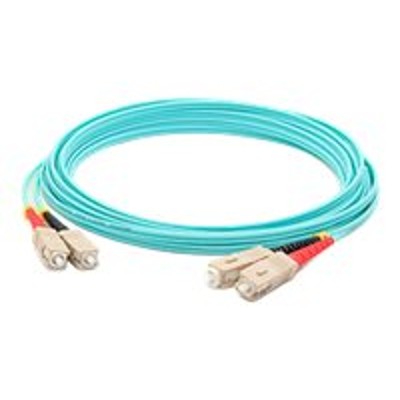 AddOn Computer Products ADD SC SC 30M5OM4 30m Laser Optimized Multi Mode Fiber LOMM Duplex SC SC OM4 Aqua Patch Cable