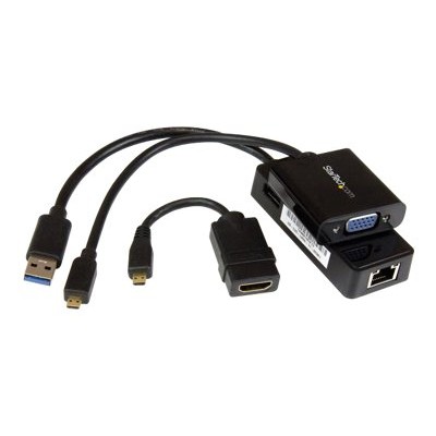 StarTech.com LENYMCHDVUGK Accessory kit for Lenovo Yoga 3 Pro Micro HDMI to VGA Micro HDMI to HDMI USB 3.0 Gb LAN 3 in 1 bundle