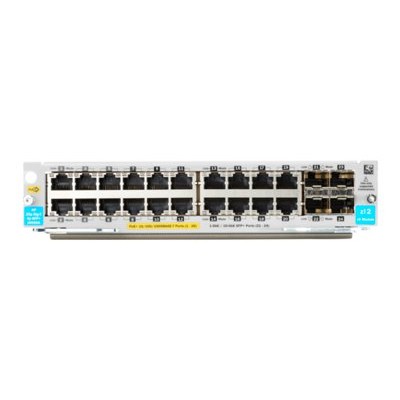 Hewlett Packard Enterprise J9990A Expansion module Gigabit Ethernet PoE x 20 Gigabit Ethernet 10 Gigabit SFP x 4 for Aruba 5406R zl2 5406R 44G PoE