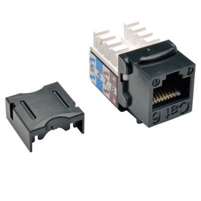 TrippLite N238-010-BK Cat6/Cat5e 110 Style Punch Down Keystone Jack - Black 10-Pack TrippLite N238-010-BK Cat6/Cat5e 110 Style Punch Down Keystone Jack - Black 10-Pack