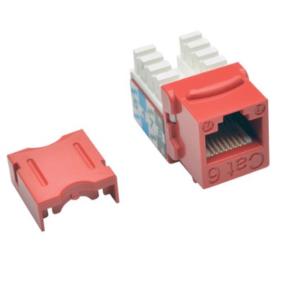 TrippLite N238-025-RD Cat6/Cat5e 110 Style Punch Down Keystone Jack - Red 25-Pack TrippLite N238-025-RD Cat6/Cat5e 110 Style Punch Down Keystone Jack - Red 25-Pack
