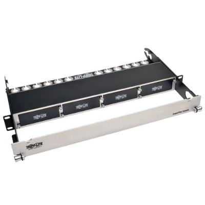 TrippLite N484-01U High Density Copper Fiber Enclosure Panel 4-Cassette Capacity 1U TrippLite N484-01U High Density Copper Fiber Enclosure Panel 4-Cassette Capacity 1U