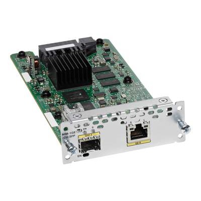 Cisco NIM-1GE-CU-SFP= WAN Network Interface Module - Expansion module - combo Gigabit SFP x 1 Cisco NIM-1GE-CU-SFP= WAN Network Interface Module - Expansion module - combo Gigabit SFP x 1