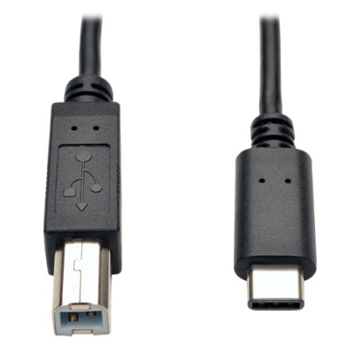 TrippLite U040-006 USB 2.0 Hi-Speed Cable USB Type-B Male to USB Type-C (USB-C) Male 6-ft. TrippLite U040-006 USB 2.0 Hi-Speed Cable USB Type-B Male to USB Type-C (USB-C) Male 6-ft.