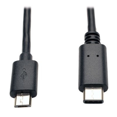 TrippLite U040-006-MICRO USB 2.0 Hi-Speed Cable USB Micro-B Male to USB Type-C (USB-C) Male 6-ft. TrippLite U040-006-MICRO USB 2.0 Hi-Speed Cable USB Micro-B Male to USB Type-C (USB-C) Male 6-ft.