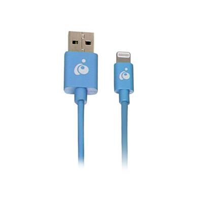 Iogear GRUL01 BL Charge Sync Flip Lightning cable USB M to Lightning M 3.3 ft blue reversible A connector for Apple iPad iPhone iPod Lightnin