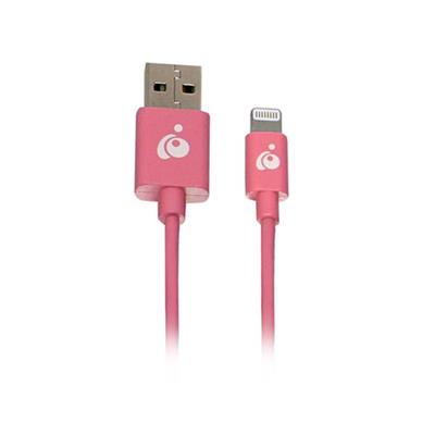 Iogear GRUL01 PK Charge Sync Flip Lightning cable USB M to Lightning M 3.3 ft pink reversible A connector for Apple iPad iPhone iPod Lightnin