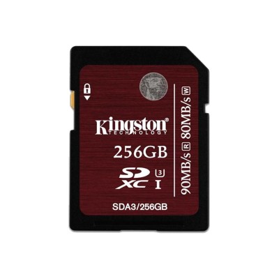 Kingston SDA3/256GB 256GB SDXC UHS-I Speed Class 3 90MB/s read 80MB/s write Flash Card Kingston SDA3/256GB 256GB SDXC UHS-I Speed Class 3 90MB/s read 80MB/s write Flash Card