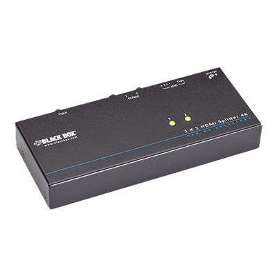 Black Box VSP-HDMI1X2-4K 4K HDMI Splitter 1 x 2 - Video/audio splitter - 2 x HDMI - desktop rack-mountable Black Box VSP-HDMI1X2-4K 4K HDMI Splitter 1 x 2 - Video/audio splitter - 2 x HDMI - desktop rack-mountable