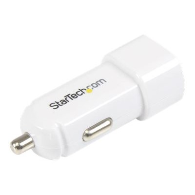StarTech.com USB2PCARWH Dual port USB Car Charger White 17W 3.4A 1A 2.4A 2 port USB Car Charger for Apple Android Devices