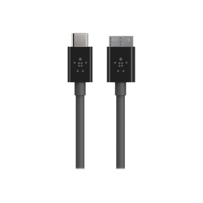 Belkin F2CU031BT1M BLK USB cable Micro USB Type B M to USB Type C M USB 3.1 3 ft black
