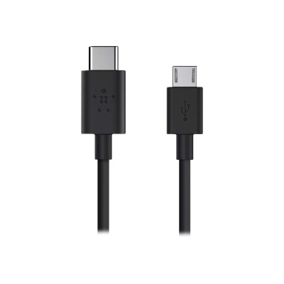 Belkin F2CU033BT06 BLK USB cable Micro USB Type B M to USB Type C M USB 2.0 6 ft black