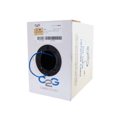 Cables To Go 56006 Cat5e Bulk Unshielded (UTP) Network Cable with Solid Conductors - Riser CMR-Rated - Bulk cable - 499 ft - UTP - CAT 5e - riser - blue Cables To Go 56006 Cat5e Bulk Unshielded (UTP) Network Cable with Solid Conductors - Riser CMR-Rated - Bulk cable - 499 ft - UTP - CAT 5e - riser - blue
