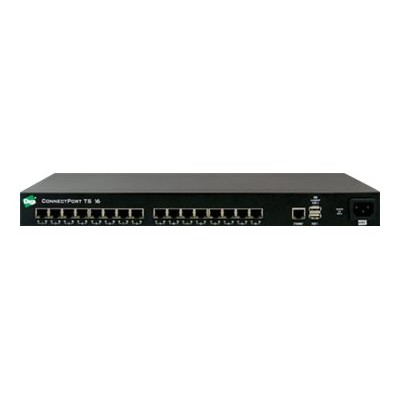 Digi 70002534 ConnectPort TS 16 MEI Terminal server 16 ports 100Mb LAN RS 232 RS 422 RS 485 1U rack mountable